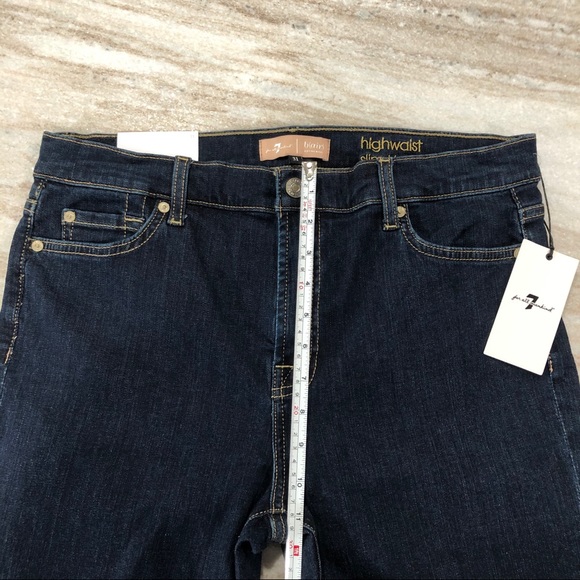 7 For All ManKind High Waist Slim Kick - Sz 31 - Picture 7 of 12